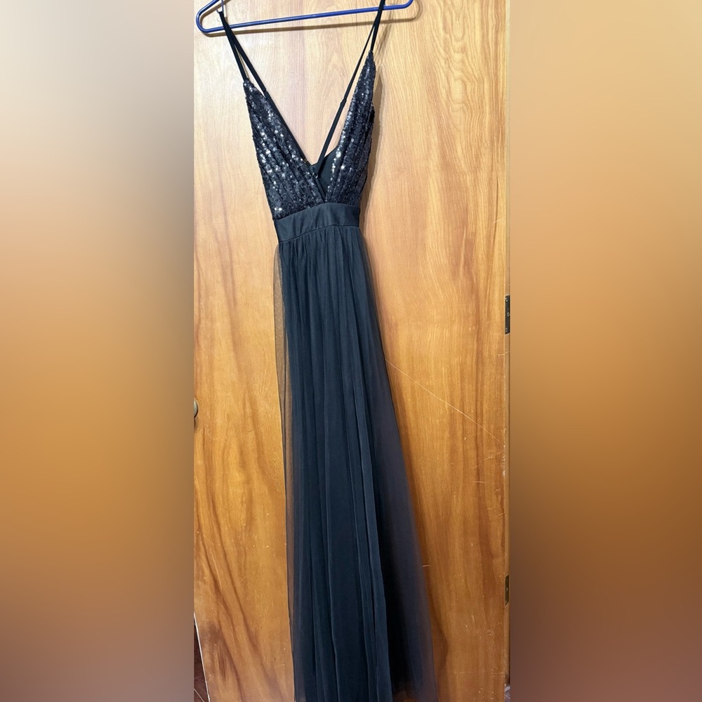 NWOT Vici Sequin Top Chiffon Maxi